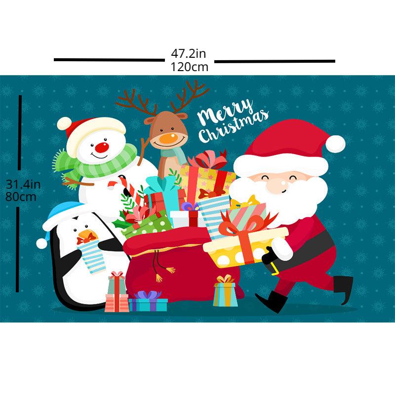 Christmas Cartoon Pattern Large Anti Slip Carpet Bedroom Decoration