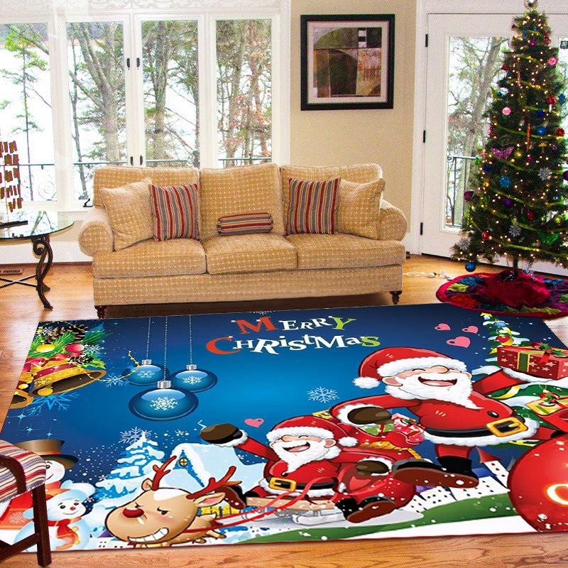 Christmas Cartoon Pattern Large Anti Slip Carpet Bedroom Decoration