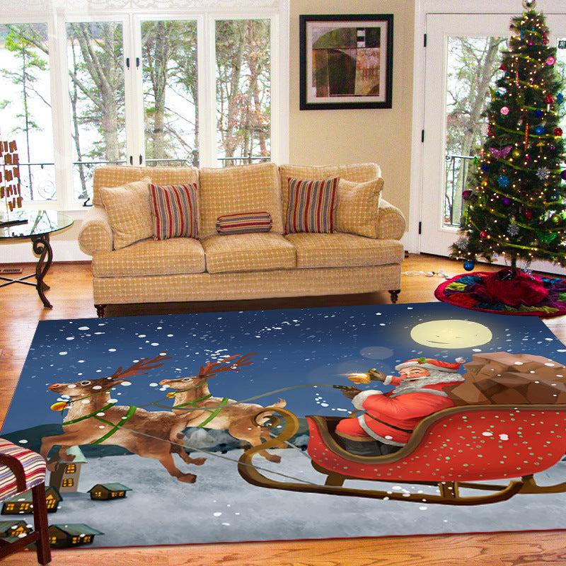 Christmas Cartoon Pattern Large Anti Slip Carpet Bedroom Decoration