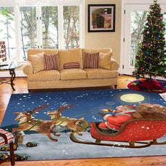 Christmas Cartoon Pattern Large Anti Slip Carpet Bedroom Decoration