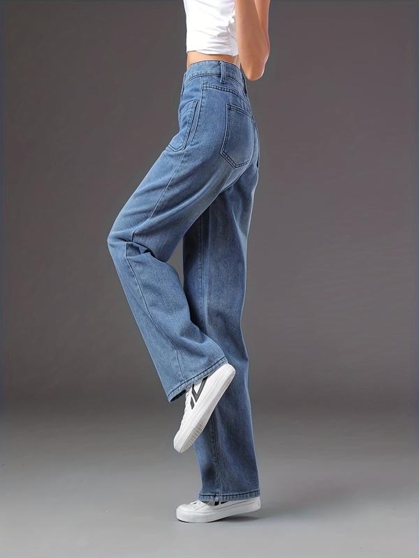 Water Ripple Embossed Denim Jeans Women's Casual Pants