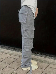 Cargo Pants Loose Fit Non Stretch Y2K Baggy Jeans Women's Denim Jeans