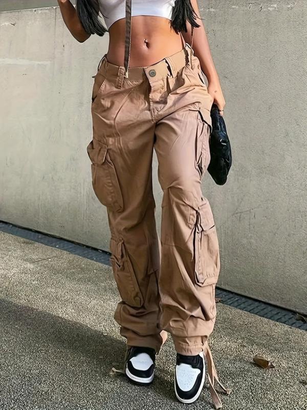 Cargo Pants Loose Fit Non Stretch Y2K Baggy Jeans Women's Denim Jeans