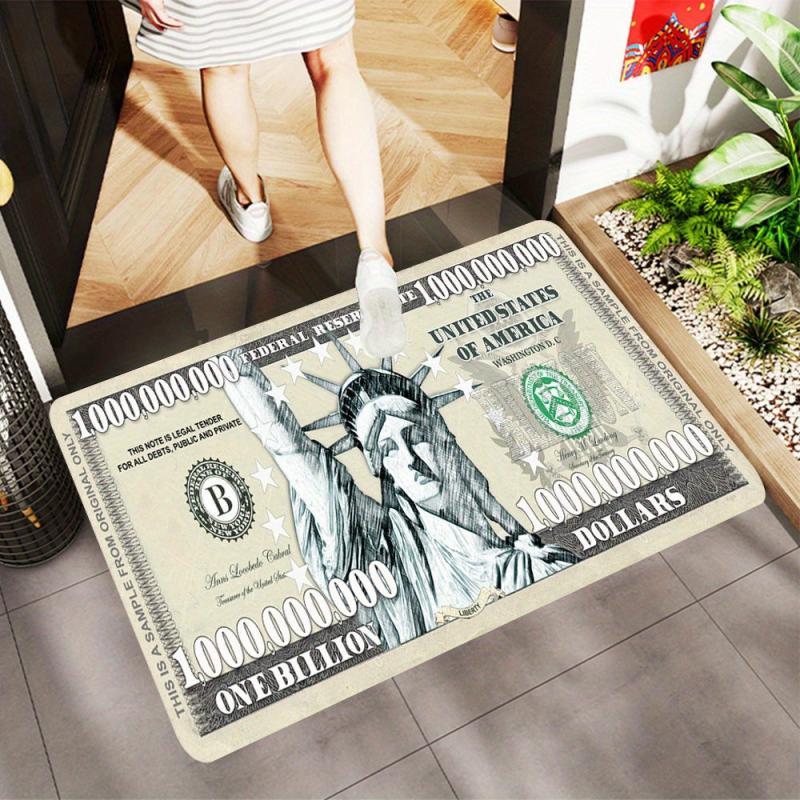 3D 1 Billion US Dollars Area Rug Thick Shaggy Floor Carpet Non Slip Comfort 