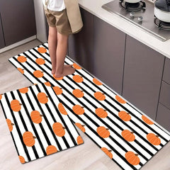 Halloween Kitchen Rug Anti Fatigue Non-slip Mat Pumpkin Decor