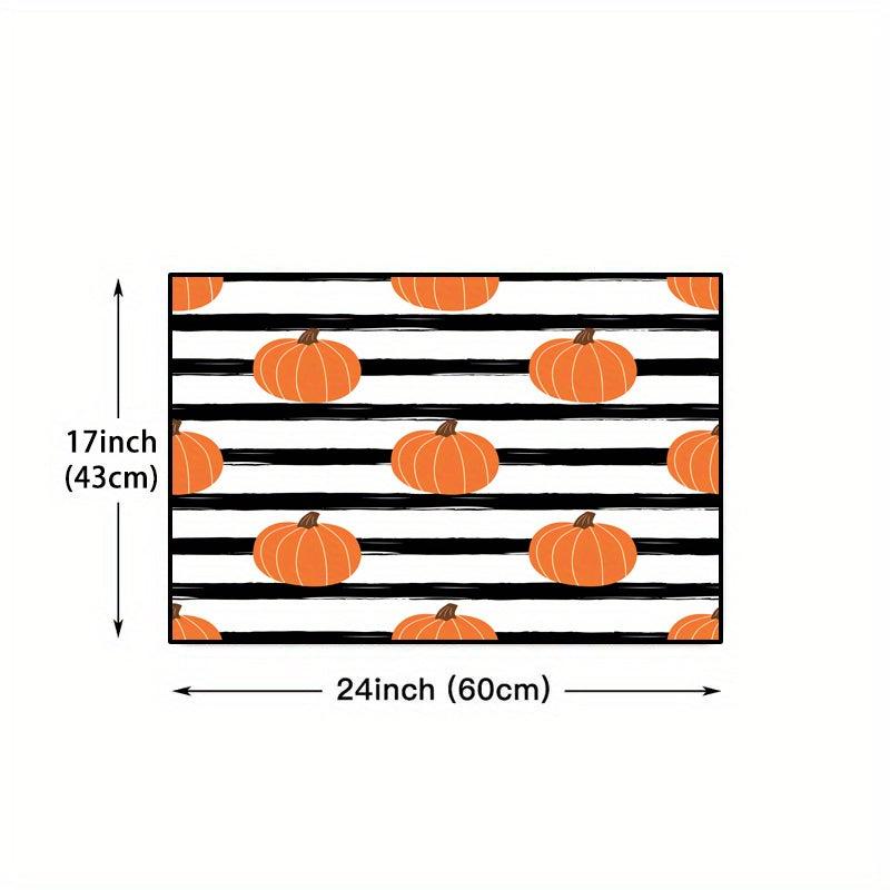 Halloween Kitchen Rug Anti Fatigue Non-slip Mat Pumpkin Decor
