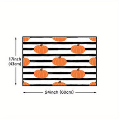 Halloween Kitchen Rug Anti Fatigue Non-slip Mat Pumpkin Decor