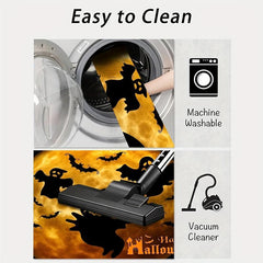 Halloween Ghost Pattern Rug Anti-Slip Absorbent Soft Carpet
