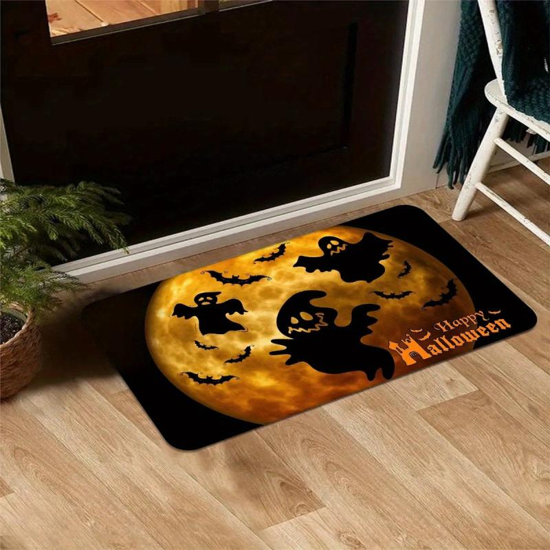 Halloween Ghost Pattern Rug Anti-Slip Absorbent Soft Carpet