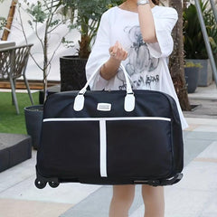Minimalist Luggage Duffle Bag With Wheels Large Capacity