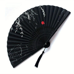 1pc 8 26inch Flower Print Folding Fan Vintage Classic Paper Fan