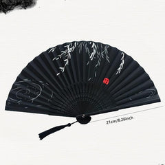 1pc 8 26inch Flower Print Folding Fan Vintage Classic Paper Fan