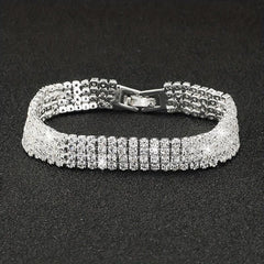 Rhinestone Claw Chain Bracelet Copper Date Jewelry Gift
