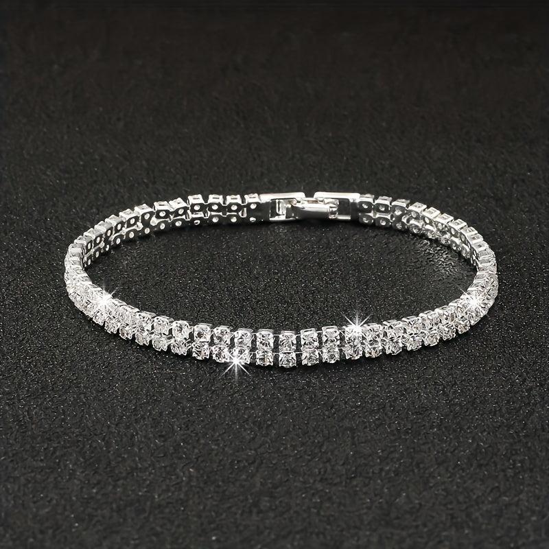 Rhinestone Claw Chain Bracelet Copper Date Jewelry Gift