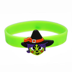 6pcs Gothic Ghost Pumpkin Charm Party Silicone Bracelet Bangle
