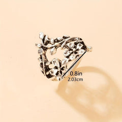 Vintage Flower Ring for Daily Outfits, Party Accessory