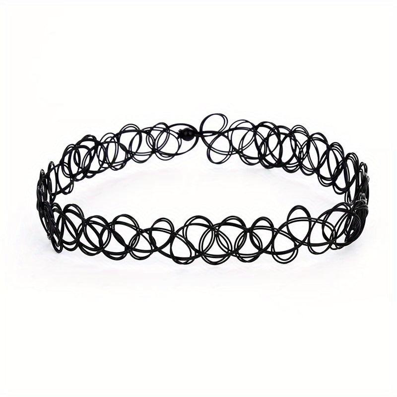 Colorful Beads Elastic Choker Tattoo Necklace Party Jewelry