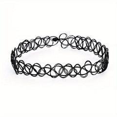 Colorful Beads Elastic Choker Tattoo Necklace Party Jewelry