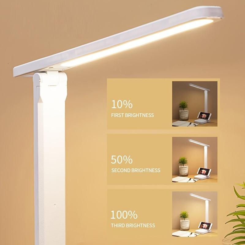 Dimmable LED Desk Lamp Touch Dimming Eye Protection USB Plug