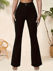 High Waist Flare Jeans Women's Denim Bell Bottom Jeans