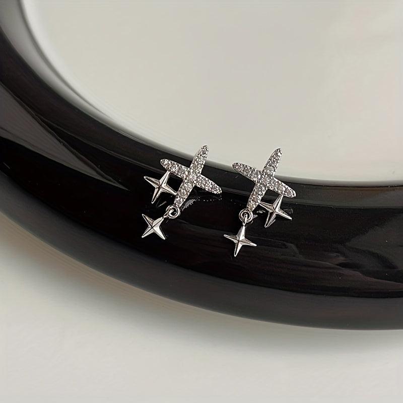 Star Dangle Earrings, Zinc Alloy Jewelry Gift For Women