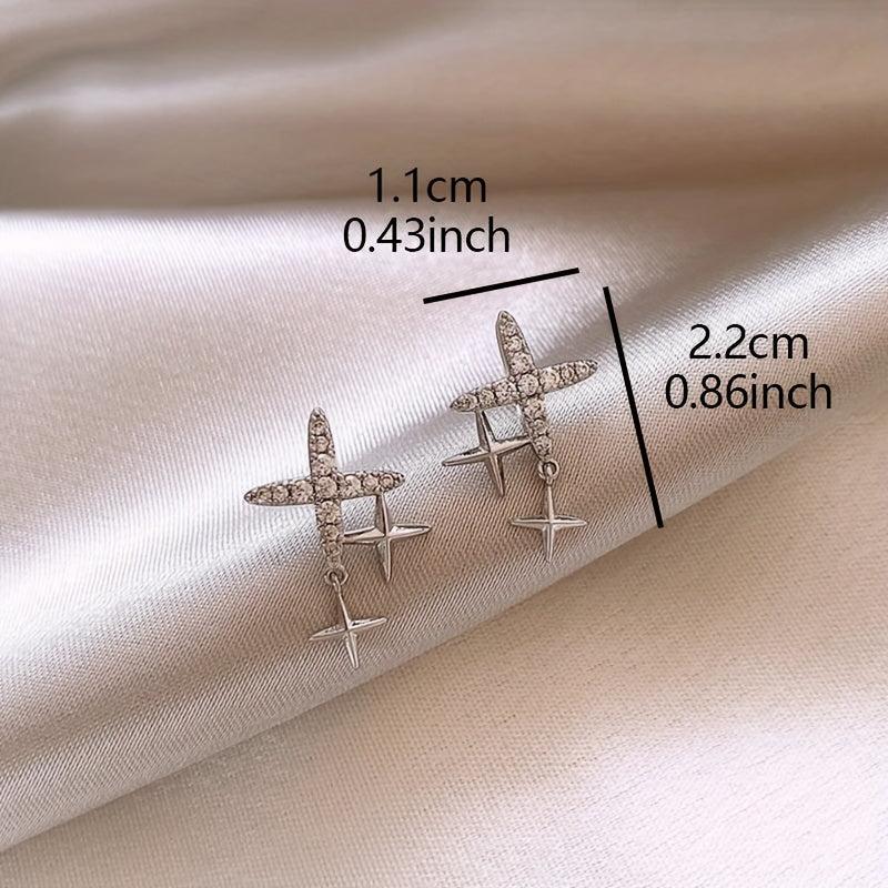Star Dangle Earrings, Zinc Alloy Jewelry Gift For Women