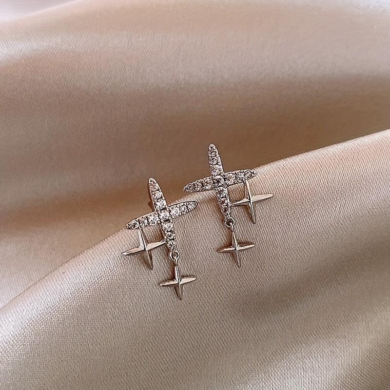 Star Dangle Earrings, Zinc Alloy Jewelry Gift For Women