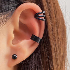 3pcs Set Earrings Ear Caff Stud Earrings Circle Ball Alloy Earrings
