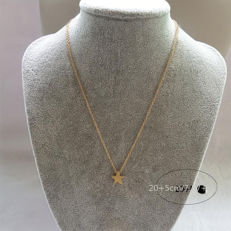 Pentagram Star Pendant Necklace Minimalist Clavicle Chain