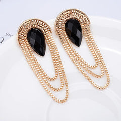 Dangle Earrings Metal Chain Alloy Retro Style Jewelry Gift Women