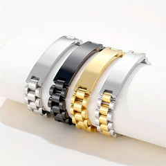 Personalized Engraved Bar Bracelet Stainless Steel Hand Jewelry