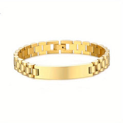 Personalized Engraved Bar Bracelet Stainless Steel Hand Jewelry