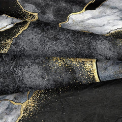 3pcs Soft Golden Marble Print Duvet Cover Set