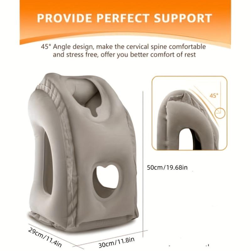 Inflatable Travel Pillow for Neck Support on Planes, Cars, Trains