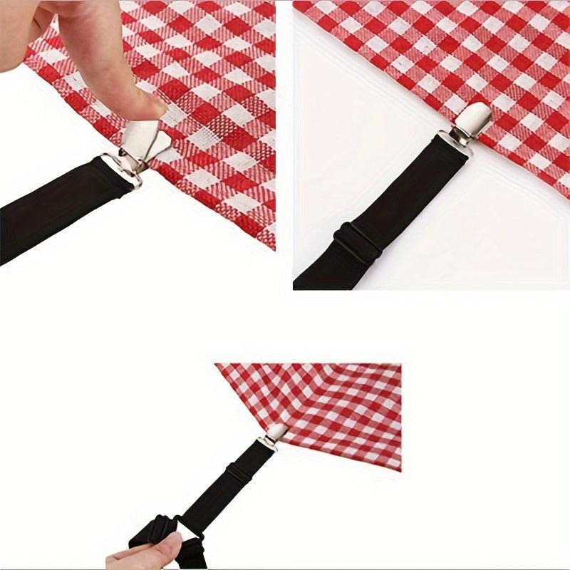 Adjustable Quilt Fixers Metal Clip Elastic Sofa Cushion Safety Sheet Straps
