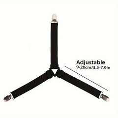 Adjustable Quilt Fixers Metal Clip Elastic Sofa Cushion Safety Sheet Straps