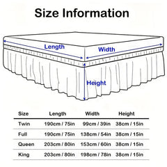 1pc Flounce Bed Skirt Elastic Adjustable Bedroom Decor