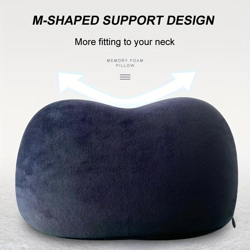 Portable U Shape Memory Foam Pillow for Travel Nap - Removable Washable