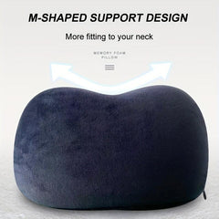 Portable U Shape Memory Foam Pillow for Travel Nap - Removable Washable