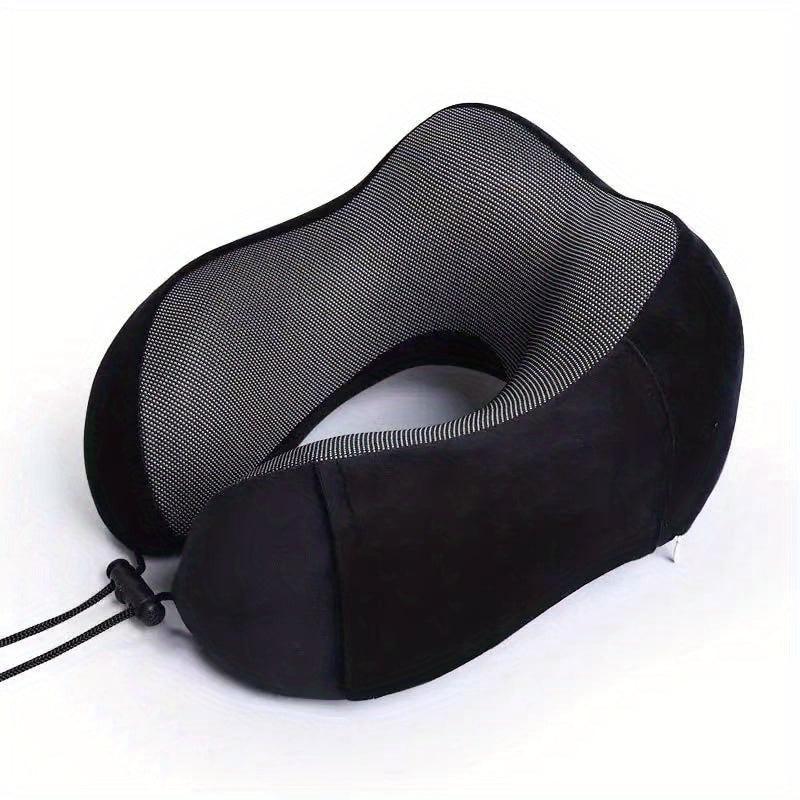Portable U Shape Memory Foam Pillow for Travel Nap - Removable Washable