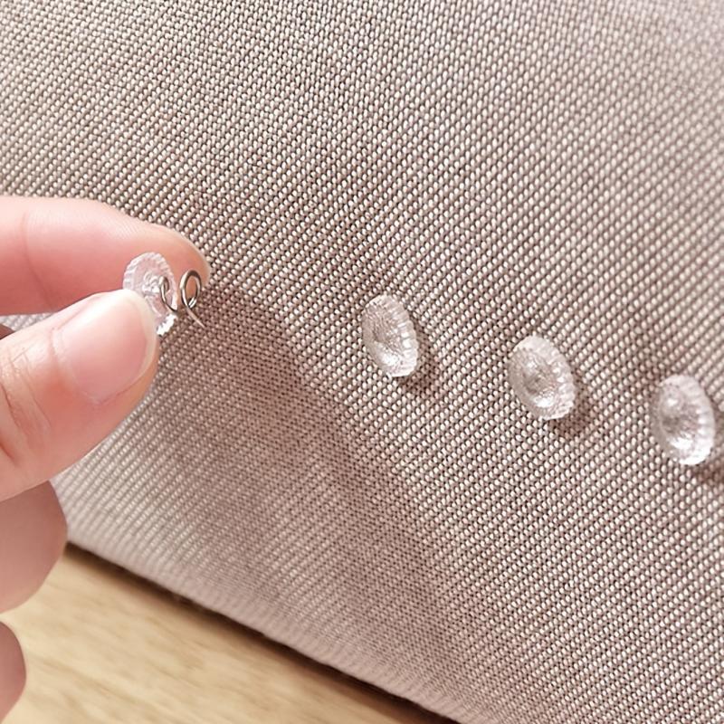 50pcs Transparent Twisting Pins for Sofa Cushions and Bed Sheets
