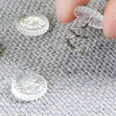 50pcs Transparent Twisting Pins for Sofa Cushions and Bed Sheets