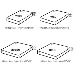 Waterproof Microfiber Fitted Sheet for Bedroom - Twin Full Queen King Sizes