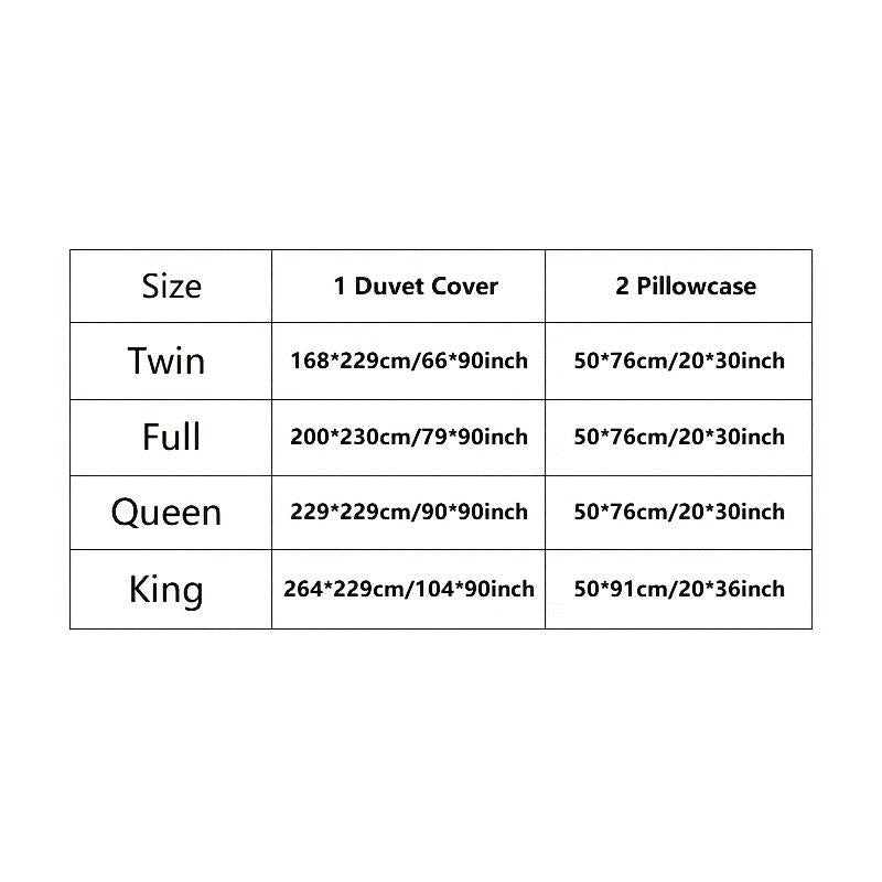 3pcs Fabric Duvet Cover Set with Pillowcases