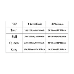3pcs Fabric Duvet Cover Set with Pillowcases