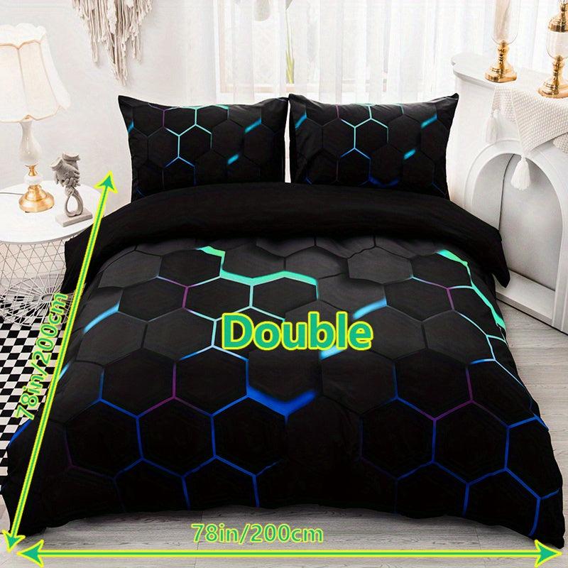 Plaid Tech Sense Digital Print Duvet Cover Set