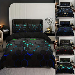 Plaid Tech Sense Digital Print Duvet Cover Set