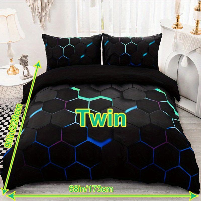 Plaid Tech Sense Digital Print Duvet Cover Set