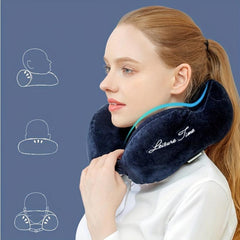 Soft Memory Foam Neck Pillow for Travel Office Airplane, Neck Pain Relief