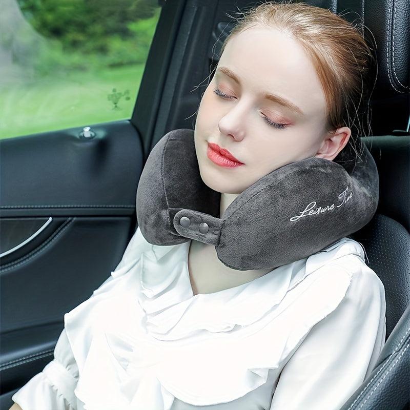 Soft Memory Foam Neck Pillow for Travel Office Airplane, Neck Pain Relief